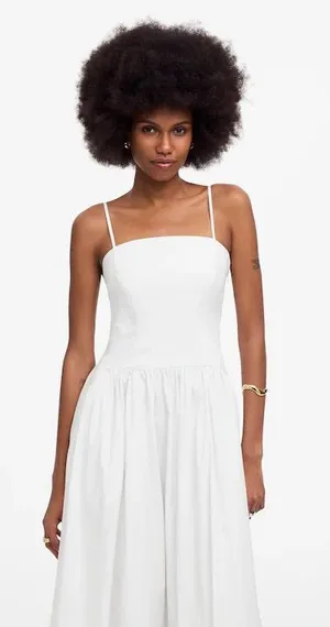 Madewell Poplin Seamed Maxi Dress thumbnail 1