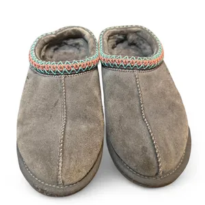 UGG Tasman Slippers Women’s Size 7 Gray Suede Shearling Lined Slip On Casual thumbnail 3