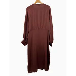 Never Fully Dressed Coco Wrap Dress Curve Brown Long‎ Sleeve Midi NWT Size US 18 thumbnail 3