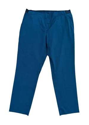 Uniqlo Smart Style Ankle Pants Women XL Teal Blue Excellent Stretch Tapered thumbnail 1