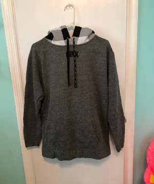 Pink Grey Hoodie Size M thumbnail 1