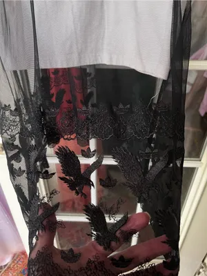 adidas x Dry Clean Only Bangkok Black Lace T-Shirt Dress Rare S thumbnail 5