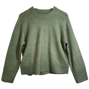 Abercrombie & Fitch Green Wool Blend Soft Knit Pullover Crew Neck Sweater Size M thumbnail 2