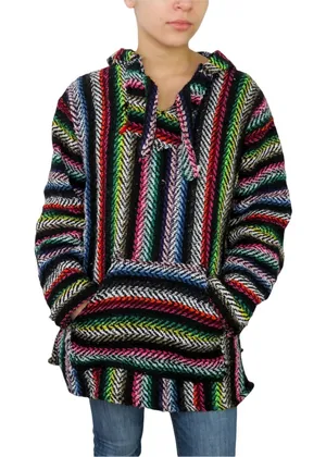 Vintage Earth Ragz Rainbow Drug Rug Pullover Jacket Medium thumbnail 1