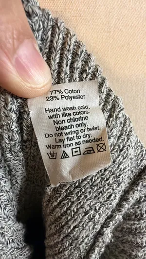 Madewell Gray Ribbed Knit Top thumbnail 6