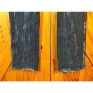 Rock 47 by Wrangler Low Rise Bootcut Dark Wash Jeans Distressed Size 32 READ (88 thumbnail 8