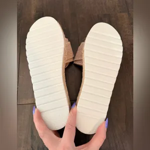 NEW Boho Platform Bow Sandals Tan Size 7 thumbnail 8