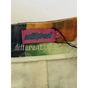Edikted NWT Two Faced Denim Mini Skirt Small Collage‎ Photo Print Art Grunge 90s thumbnail 4