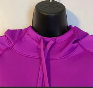 Therma Fit Purple Hoodie Higher neckline Embroidered Logo size M thumbnail 9