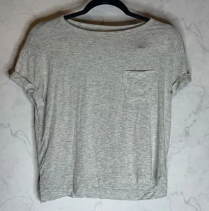 American Eagle soft & sexy grey boxy short sleeve tee thumbnail 1