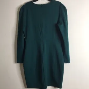 Lulus dark emerald green body-con long sleeve dress size large ladies NWT thumbnail 7