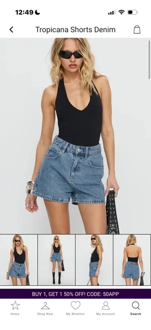 Princess Polly Jean Shorts thumbnail 5