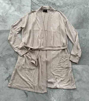 Free Press Oatmeal Tie Long Cardigan Size‎ Medium M thumbnail 1