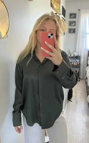 ZARA Silky longsleeve button down thumbnail 1
