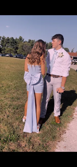 Homecoming Dillard's Blue Dress thumbnail 2