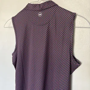 Peter Millar Womens Sleeveless Golf Polo Top L UPF 50 Performance Stretch Large thumbnail 5