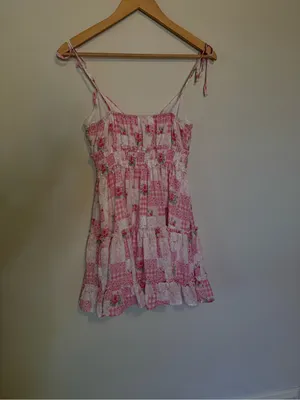 Altar’d State pink patchwork dress thumbnail 5