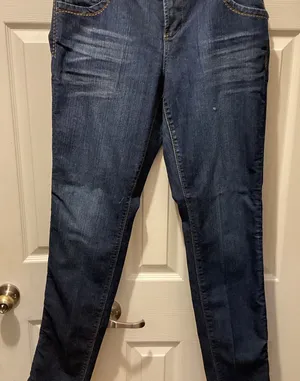 Torrid Dark Blue Skinny Jeans thumbnail 1