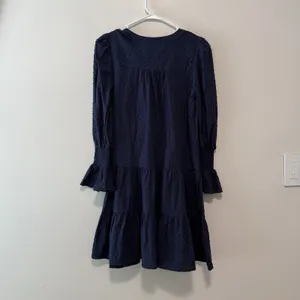 Pomander Place Tuckernuck NWT Kenzo Navy Blue Swiss Dot Dress Size‎ XXS thumbnail 4