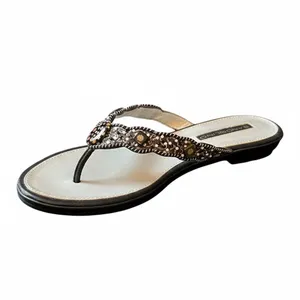 Bandolino Black Beaded Thong Sandals thumbnail 4