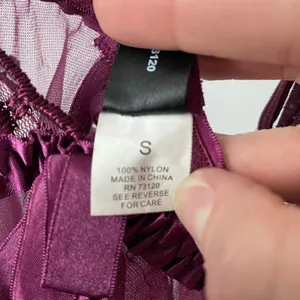 Fredericks of Hollywood S‎ Purple Babydoll Dark Romantic Lace Sheer Lingerie thumbnail 5