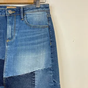 Driftwood Anthro Saydi Patchwork Denim Jean Boho Retro A line skirt womens 26 4 thumbnail 4