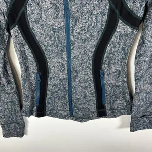 lululemon athletica Define Jacket Brushed‎ Herringbone Gray Blue Alberta size 6 thumbnail 6
