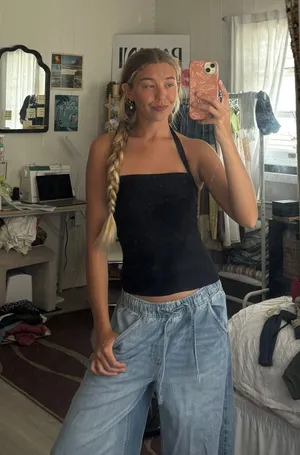 Black halter tank Size XS thumbnail 1