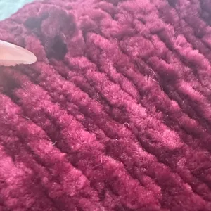 Almost Famous Burgundy Chenille Hoodie Sweater XL thumbnail 3