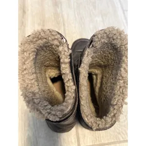 FitFlop Mukluk Leather Shearling Lined Winter Boots Brown Womens‎ 6 thumbnail 6