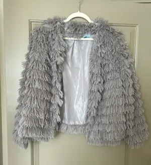 She & Sky Teddy Fuzzy trendy faux fur coat thumbnail 1