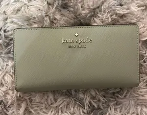 Kate Spade Green Leather Wallet thumbnail 1