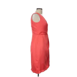 Lela Rose Bridesmaid Dress Women 10 Coral Orange Cocktail Draped Wedding Guest thumbnail 3