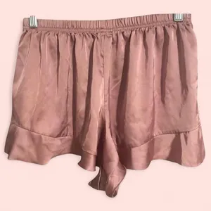 Women’s True Religion Y2K Satin Cheeky Pajama Shorts Blush Pink Size Large thumbnail 2