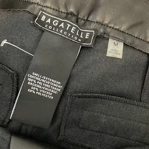Bagatelle Womens Wide Leg Crop Mid Rise Zip Faux Leather Pants Black Size Medium thumbnail 7