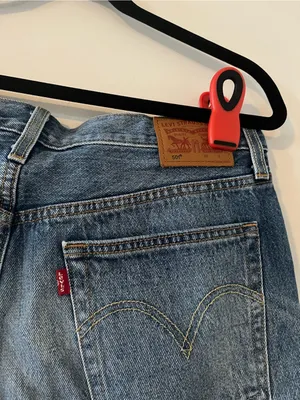 Levi's 501 Womens Denim Cutoff Shorts 31 Button Fly Medium Wash Western thumbnail 5