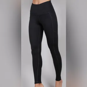 Hypertek High Waisted Pocket Leggings Black Athletic‎ Yoga Workout Gym Medium thumbnail 2