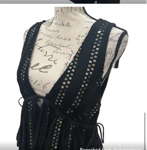 Anthropologie Black Sequin Embellished Top thumbnail 6