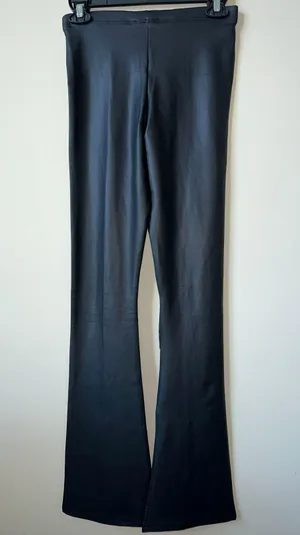 Faux Leather Flare Leggings thumbnail 3