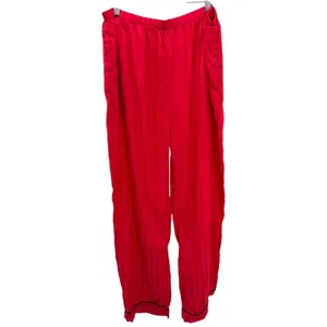 House of Harlow 1960 Red Satin Shadow Stripe Pajama Set Large Button Down Pants thumbnail 8