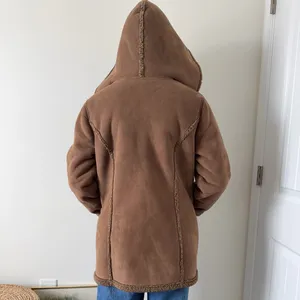 L.L. Bean Brown Sherpa Lined Toggle Coat thumbnail 2