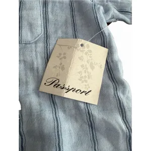 Passport Pajama Set 100% Cotton Gauze Womens Large Blue Long Sleeve Pants #O3-3 thumbnail 10