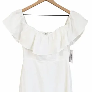 Reformation Baela Linen Dress White Size 8 NWT thumbnail 3