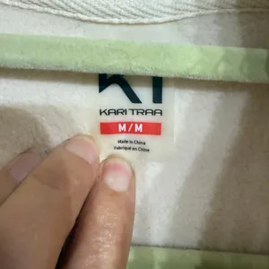 Kari Traa Natural White Rothe Midlayer Fleece Full Zip Jacket Sz M thumbnail 6