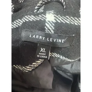Larry Levine Womens Black White Windowpane Plaid Peacoat Double Breasted XL Coat thumbnail 5
