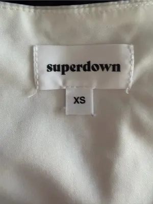 superdown x Revolve Leia Off Shoulder White V Neck Cotton Mini Dress XS thumbnail 6
