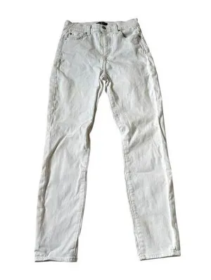 7 For All Mankind White The High Waist Ankle Skinny Jeans Women Size 26 | 72-10 thumbnail 1