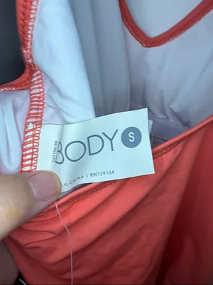 Cotton On orange Coral One-Piece Swimsuit cheeky high thighs xs/s new thumbnail 7