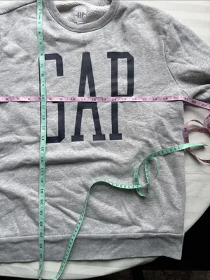 GAP Gray Logo Sweatshirt Size Small (Oversized Fit) Cozy Casual Athleisure thumbnail 9