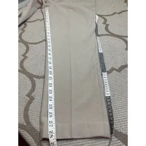 NWT Uniqlo Smart Brushed Herringbone Ankle Trousers Natural Size 30, MSRP $50 thumbnail 6